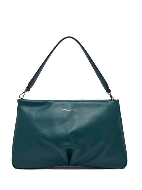 GIANNI CHIARINI CELESTE Leather bag with handle and shoulder strap deep green - Women’s Bags