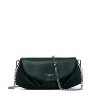 GIANNI CHIARINI ADELE Leather clutch bag with metal shoulder strap deep green - Women&rsquo;s Bags - 1