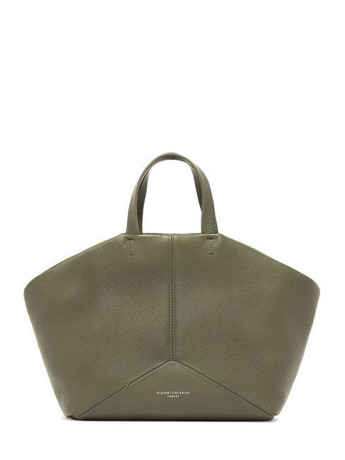 GIANNI CHIARINI AMBRA M Leather bag with shoulder strap guam green - Women’s Bags
