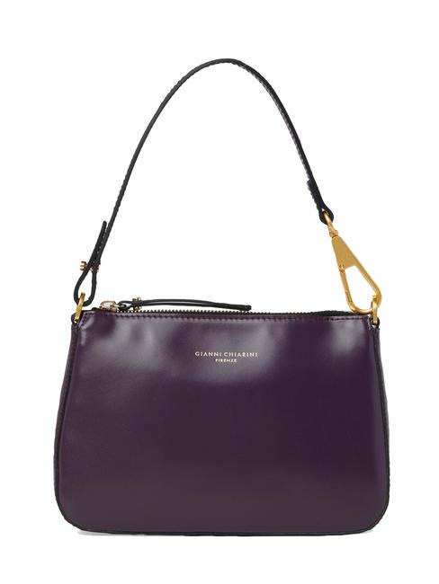 GIANNI CHIARINI BROOKE Small leather bag with shoulder strap prune - Women’s Bags