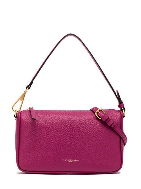 GIANNI CHIARINI BROOKE Small leather bag with shoulder strap hot pink - Women’s Bags
