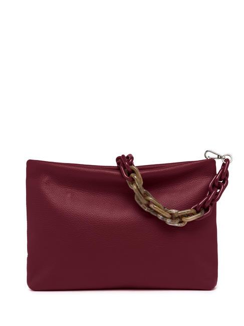 GIANNI CHIARINI BRENDA Leather bag with chain handle red beet - Women’s Bags