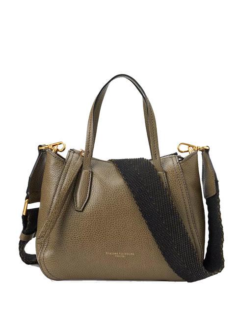 GIANNI CHIARINI MEGAN Leather shopping bag with shoulder strap guam green - Women’s Bags
