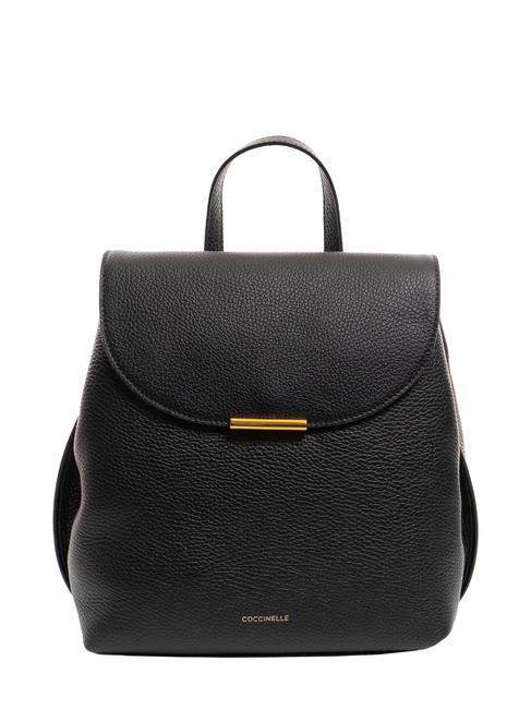 COCCINELLE PRIMROSE Hammered leather backpack Black - Women’s Bags