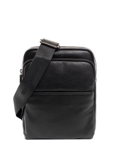 MOMO DESIGN GRAINED LEATHER Hammered leather bag black - Over-the-shoulder Bags for Men