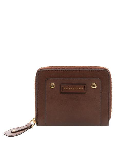THE BRIDGE CECILIA Medium zip around leather wallet BROWN - Women’s Wallets