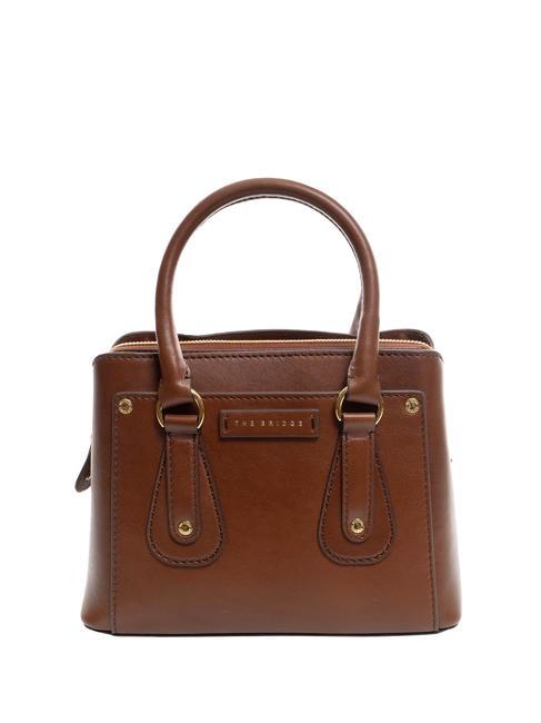 THE BRIDGE CECILIA Leather handbag with shoulder strap BROWN - Women’s Bags