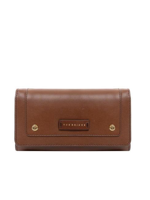 THE BRIDGE CECILIA Large continental wallet in leather BROWN - Women’s Wallets
