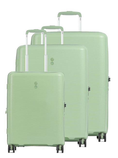 ECHOLAC FORZA Set of 3 expandable trolleys: cabin+medium+large reef green - Trolley Set