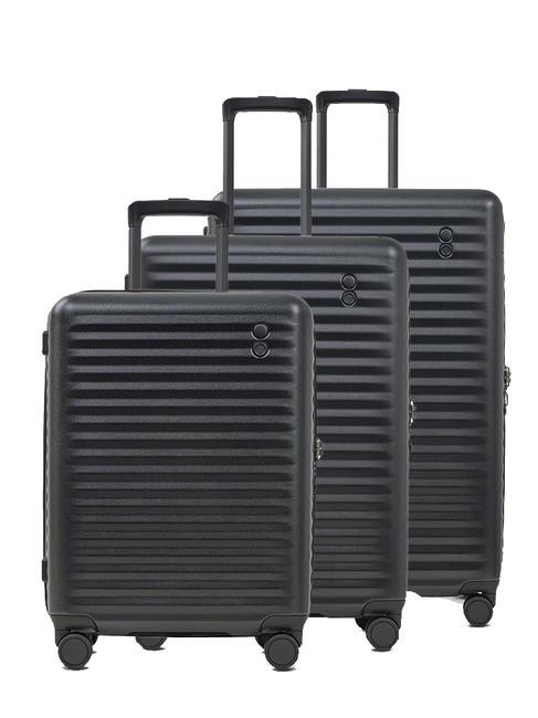 ECHOLAC CELESTRA S Set of 3 trolleys: cabin+medium+large exp black - Trolley Set