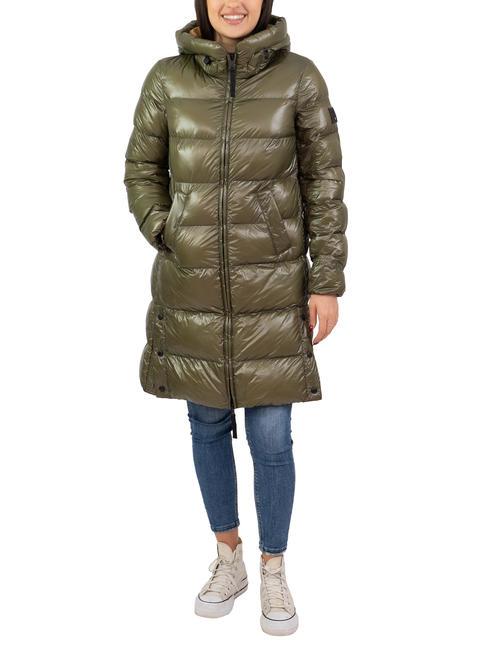 DEKKER ANODICT NIK Long quilted duvet dark olive - toffee - Women's down jackets