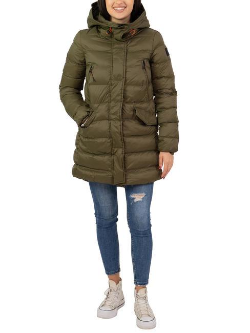 DEKKER CHALA NY Long duvet green foliage - Women's down jackets