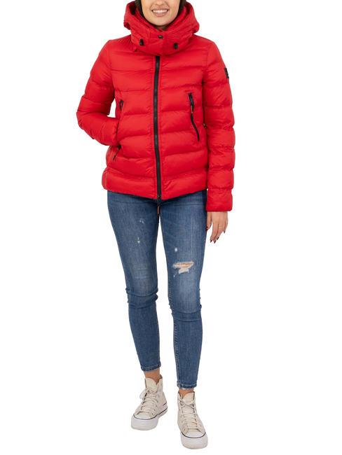 DEKKER NISTON NY Short down jacket with hood china red - Women's down jackets