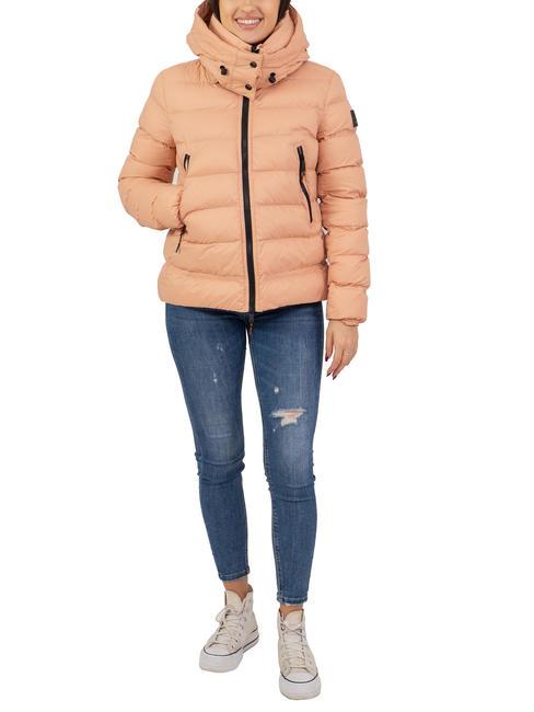 DEKKER NISTON NY Short down jacket with hood Bombay brown - Women's down jackets