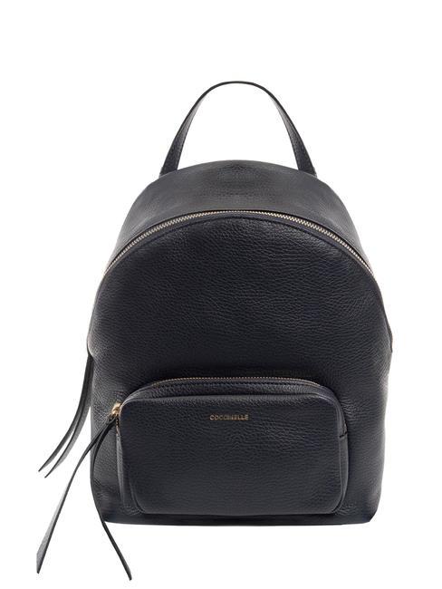 COCCINELLE JEN Hammered leather backpack midnight blue - Women’s Bags