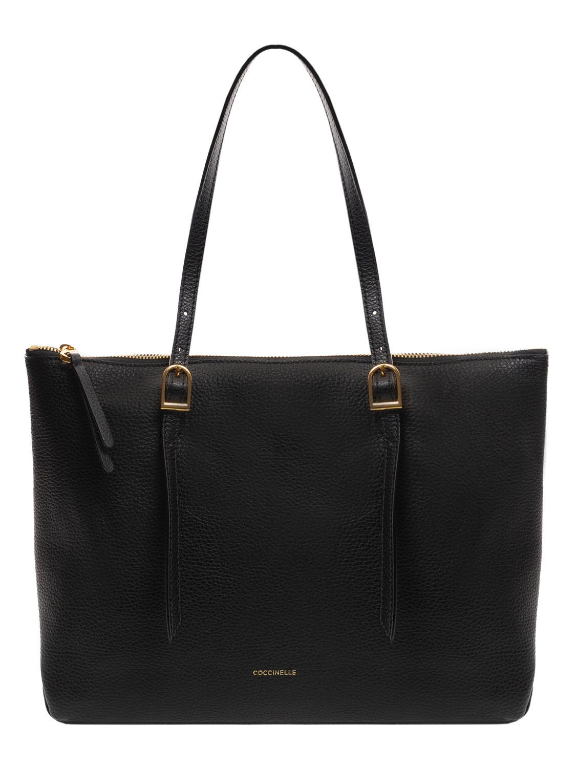 COCCINELLE CHERRY Hammered leather shopping bag