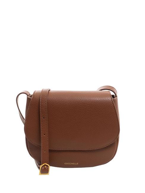 COCCINELLE CHERRY Mini leather shoulder bag BRULE - Women’s Bags