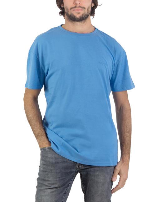 ASPESI BASIC Cotton T-shirt with logo light blue - T-shirt