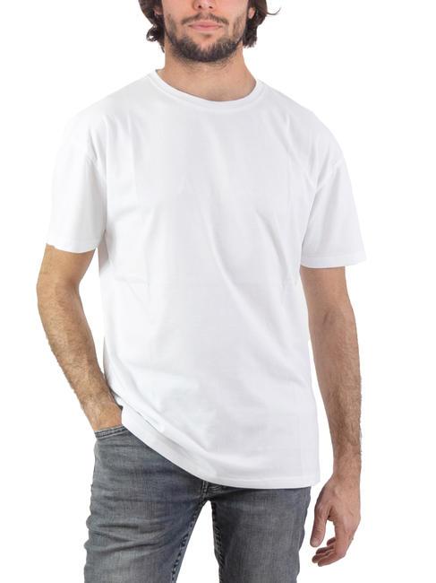 ASPESI BASIC FLOCK Cotton T-shirt with logo white - T-shirt