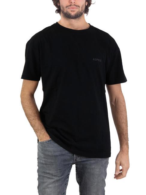 ASPESI BASIC Cotton T-shirt with logo black - T-shirt