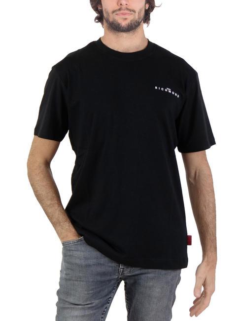 JOHN RICHMOND ACOSTA Cotton T-shirt black/whtw - T-shirt