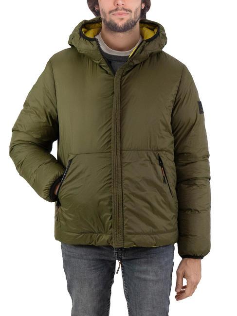 DEKKER PRINI NY DOUBLE Double-sided down jacket with hood dark olive - apple green - Men's down jackets