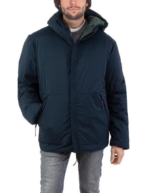 DEKKER PRINI NY DOUBLE Double-sided down jacket with hood graphite blue - dark forest - Men's down jackets