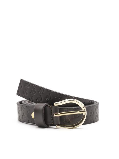 ROCCOBAROCCO EMBOSSED Leather belt dark brown - Belts