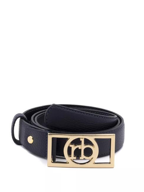 ROCCOBAROCCO RB SQUARE Leather belt black - Belts