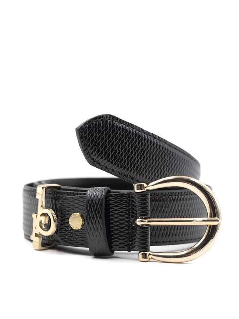 ROCCOBAROCCO RB LIZZARD Belt Made in Italy black - Belts