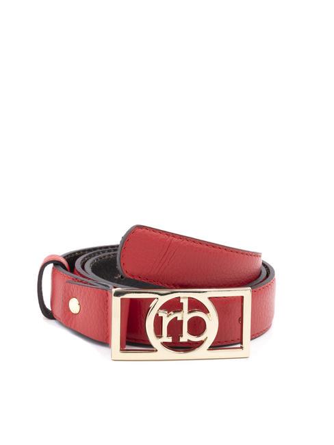 ROCCOBAROCCO RB SQUARE Leather belt red - Belts