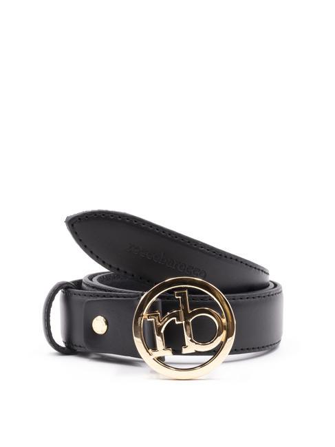 ROCCOBAROCCO RB GOLD Leather belt black - Belts