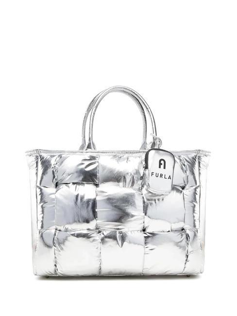 FURLA OPPORTUNITY Hand tote bag COLOR SILVER - Women’s Bags