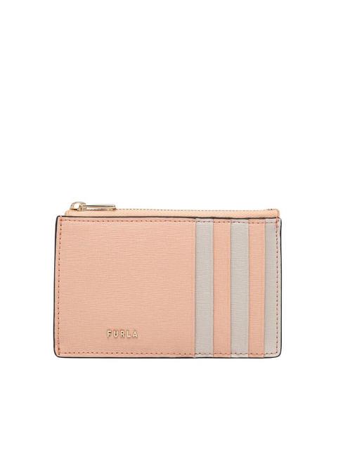 FURLA BABYLON  Flat leather wallet peach+pearl e - Women’s Wallets