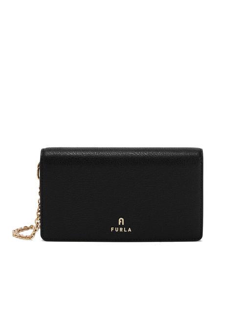 FURLA MAGNOLIA Leather wallet clutch Black - Women’s Bags