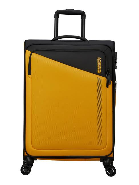 AMERICAN TOURISTER DARING DASH Medium expandable trolley black/yellow - Semi-rigid Trolley Cases