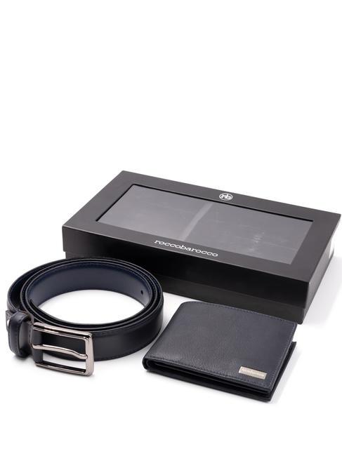 ROCCOBAROCCO GIFT BOX Belt + Leather Wallet black - Belts
