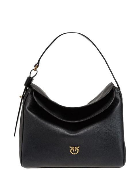 PINKO LEAF Leather shoulder bag black-antique gold - Women’s Bags