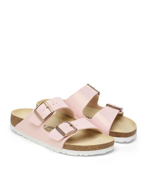 BIRKENSTOCK ARIZONA BIRKO-FLOR Sandal slipper shiny lizard light rose - Women’s shoes