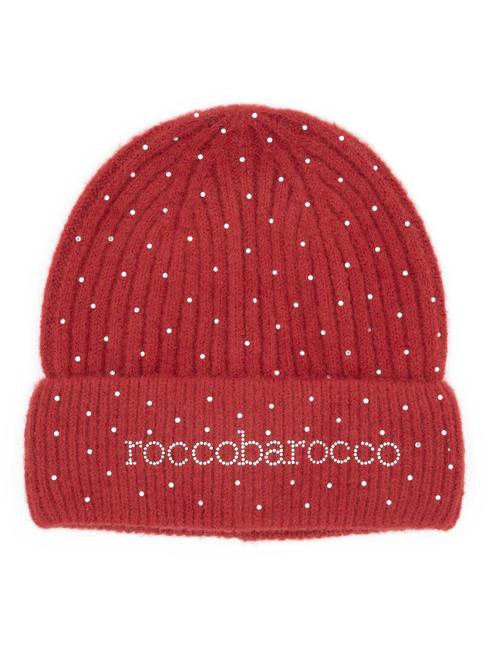 ROCCOBAROCCO SHINE Beanie with rhinestones red - Hats