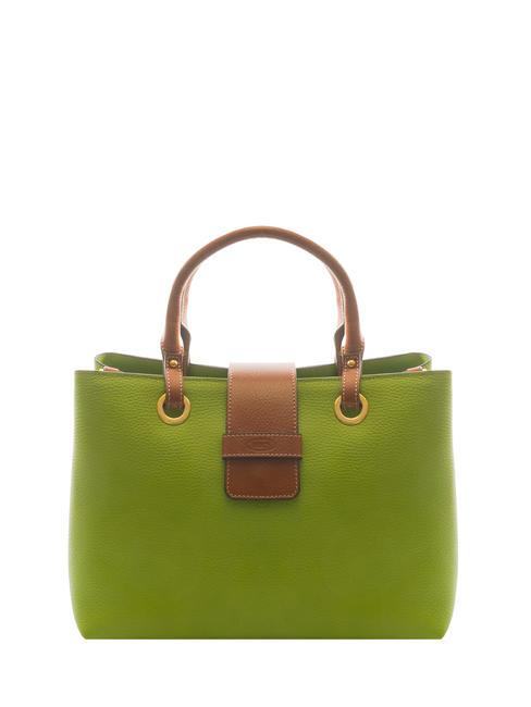 BRIC’S DUOMO Medium leather bag with shoulder strap pistachio - Women’s Bags