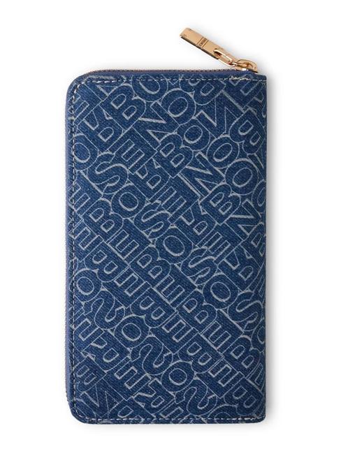 BORBONESE DENIMANIA Large zip around wallet blue/terracotta - Women’s Wallets