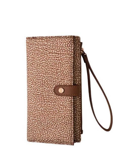 BORBONESE CLASSICA Smartphone pocket wallet Beiger sea - Women’s Wallets