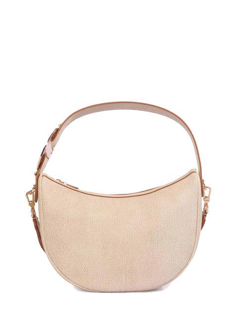 BORBONESE 011 COATED Small moon bag with shoulder strap sand - Women’s Bags