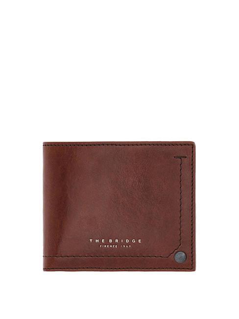 THE BRIDGE KALLIO  Leather wallet Brown / Ruthenium - Men’s Wallets