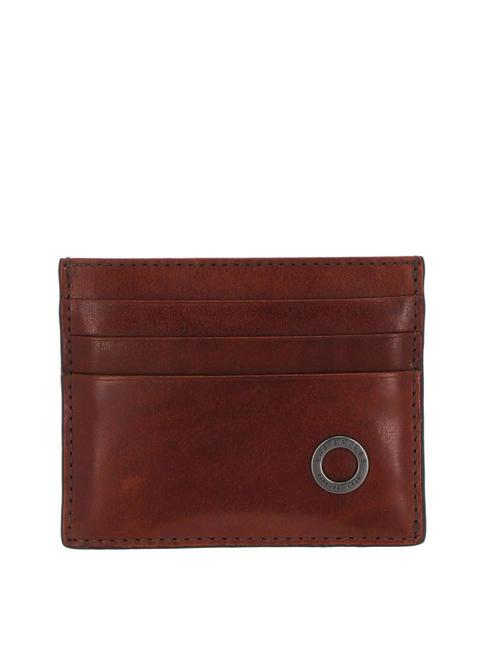 THE BRIDGE BIAGIO  Leather card holder brown 14/ruthenium palladium - Men’s Wallets