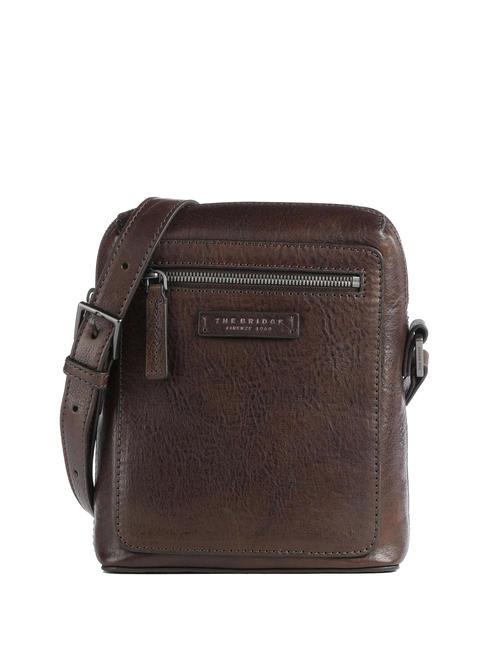 THE BRIDGE ALBERTO  Leather bag sweet chestnut ruthenium dk - Over-the-shoulder Bags for Men
