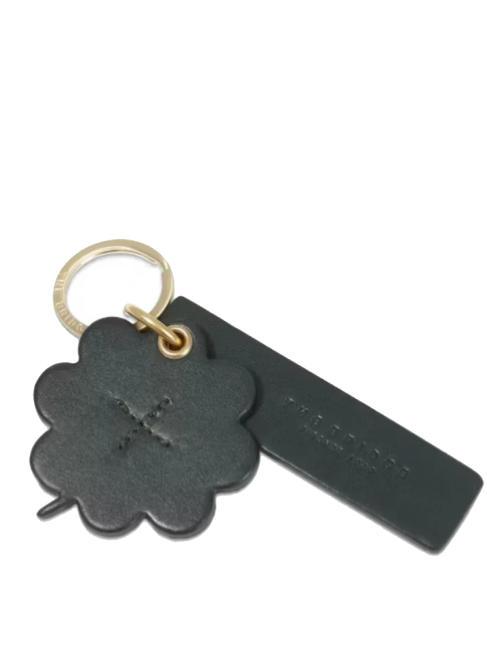 THE BRIDGE DUCCIO Four-leaf clover key ring gold colored malachite - Key holders