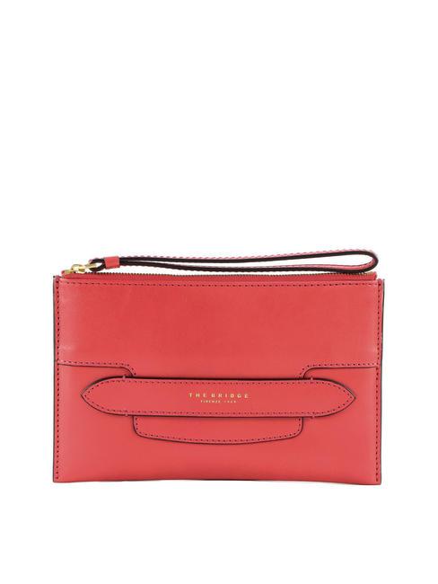 THE BRIDGE LUCREZIA Clutch bag with leather cuff grilled salmon gold - Women’s Bags