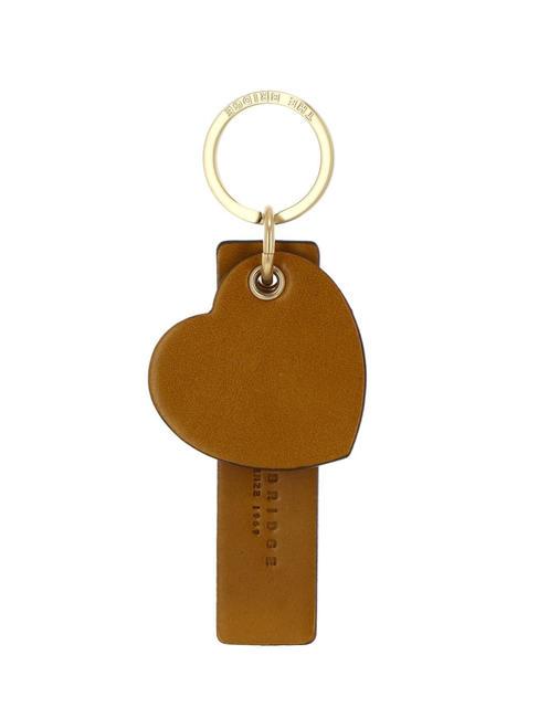 THE BRIDGE DUCCIO HEART Leather keychain sweet honey gold - Key holders